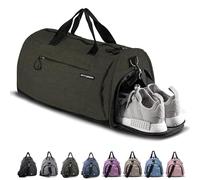 Fitgriff® Sac de Sport Homme & Femme V1 - Sacs de Voyage avec Compartiments Chaussures et Humide, pour Gym, Fitness, Weekend - Duffel Bag (Army Green, 48 x 26 x 25 cm (Small))