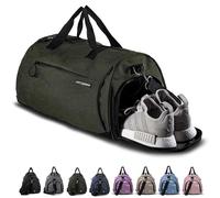 Fitgriff® Sac de Sport Homme & Femme V1 - Sacs de Voyage avec Compartiments Chaussures et Humide, pour Gym, Fitness, Weekend - Duffel Bag (Army Green, 58 x 31 x 31 cm (Medium))