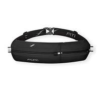 FITLETIC Ceinture Bolt 2 Poches Imperméables-Noir Sacs Banane Running Adulte Unisexe, Taille Unique