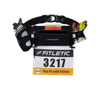 Fitletic Ceinture d'hydratation 1 gourde 350 ml et portes gels Noir S/M
