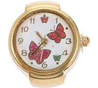 Fitlin 2Pcs Bague Montre Homme Décor for Hommes Bague en Cristal Cadeau Sapin Ses Montres for Hommes Mode Numérique Décoratif Personnalité Montre Décorative