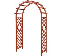 Fitlin Arche de Jardin en Bois for Plantes grimpantes, Treillis d'escalade, résistant aux intempéries, décoration de Gazebo extérieur(Orange,L-Feet 120x215cm)