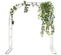 Fitlin Arche de Jardin en métal avec Base, Arche Robuste for Plantes d'extérieur, for Portail, entrée, Patio, Cour, Gazebo, Treillis de rosiers résistant aux intempéries, pergola