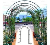Fitlin Arche de Jardin en métal avec Cadre en Acier résistant aux intempéries for Plantes grimpantes Pergola en Treillis autoportante for Fleurs et Plantes de Jardin(W120*H220cm)