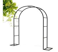Fitlin Arche de Jardin en métal avec Design Tubulaire Robuste for rosiers et Plantes grimpantes 120x220cm Idéal for la décoration de Jardin et Le Soutien des Plantes(W240xH220x40cm)