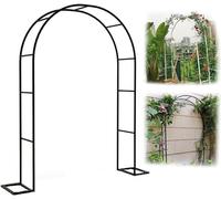 Fitlin Arche de Jardin en métal de 1,8 m de Large, résistante aux intempéries, Support de décoration de Mariage for rosiers, Robuste et Durable(White,W3M*H2.2M)
