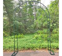 Fitlin Arche de Jardin en métal for Mariage, tonnelle Tubulaire Solide for rosiers et Plantes grimpantes, décorations élégantes et Robustes(Green,120x220x40CM)