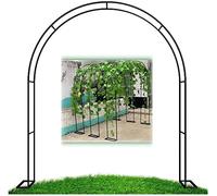 Fitlin Arche de Jardin en métal for Plantes grimpantes et rosiers, Largeur et Hauteur réglables, décoration de Mariage en extérieur, Support for Arche de rosiers for vignes(W1.8mxH2.2m)