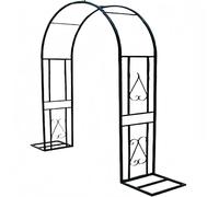 Fitlin Arche de Jardin en métal for Plantes grimpantes, Support for Arche de Jardin for Plantes grimpantes, décoration for Arche de Mariage et fête de Mariage(Black,3.4 * 2.3m)