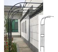 Fitlin Arche de Jardin en métal galvanisé for rosiers, Arche Robuste de 7,9 Pieds de Haut for Un Beau Support de Jardin (Taille: 120 x 240 cm, Couleur: Noir)(Black,120x240cm/3.9x7.9ft)