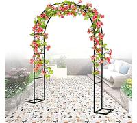Fitlin Arche de Jardin en métal Noir de 40 cm de Large, tonnelle Tubulaire autoportante for rosiers et Plantes grimpantes, Support Solide et Robuste.(350x220x40CM)