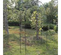 Fitlin Arche de Jardin extérieure en Acier, résistante aux intempéries, for Plantes grimpantes, pergola autoportante en Treillis, Largeur 1,8 m(Green,W2.4M*H2.2M)