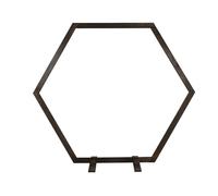 Fitlin Arche de Mariage hexagonale en Bois, Support de Toile de Fond for cérémonie de Mariage et décorations de fête d'anniversaire, décoration Rustique de Jardin extérieur et intérieur