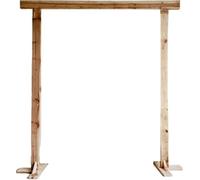 Fitlin Arche de Mariage Rustique en Bois for cérémonie avec Support carré, idéale for Le Jardin, la Cour, la décoration de fête intérieure et extérieure(3 * 3M)