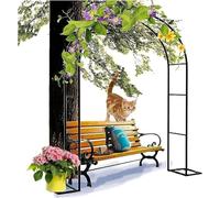 Fitlin Arches de Jardin en métal for Mariage, rosiers, Plantes grimpantes, Support Tubulaire Robuste for Plantes et Fleurs de Pampa, Solides et autoportantes(W1.8M*H2.2M)