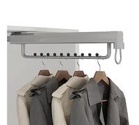 Fitlin Barre de penderie Extensible en Acier Inoxydable, Tringle de penderie réglable, Cintre Extensible for Pantalons, Serviettes, écharpes, Pantalons, Cravates(50.8CM)