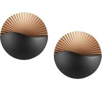 Fitlin Creative LED Wall Sconce Lights, Up Down Aluminium Waterproof IP65 Lamp,Indoor Outdoor for Bedroom Living Room Bathroom Porch Hallway Stairs(Black-warm,2PCS-7W(85-265V))