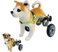 Fitlin Fauteuil Roulant réglable à 2 Roues for Chien, for paralysie et blessures aux Pattes arrière, Petite Taille, Parfait for Les Animaux souffrant de faiblesse des Pattes arrière(L)