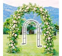 Fitlin Grande Arche de Jardin en métal avec Tuyau galvanisé antirouille de 20 mm, idéale for Une Arche de Roses de Mariage de 1,2 m à 3,0 m(350x220x40CM)