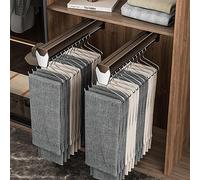 Fitlin Lot de 2 tringles à vêtements coulissantes, réglables de 30 à 60 cm, for penderie, Extensibles avec 2 Rails coulissants(600MM/23.6INCH)