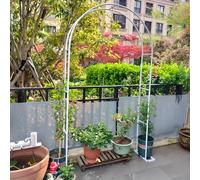 Fitlin Pavillon de Jardin Romantique en Arche de Roses for Plantes grimpantes et légumes(White,2.5 * 2.3m)