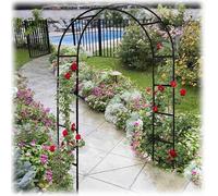 Fitlin Tonnelle de Jardin en métal Noir for Plantes grimpantes de Patio Arche de Mariage Robuste for la décoration de Jardin