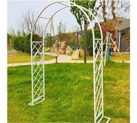 Fitlin Treillis d'arche de Jardin galvanisé Robuste for Support de Plantes d'extérieur(Whitew260xh230cm)