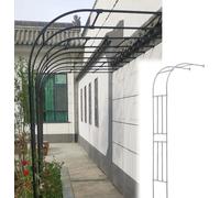 Fitlin Treillis de Jardin en Demi-Arche galvanisé for rosiers, Arche en métal Robuste for la beauté et Le Soutien du Jardin(White,90x240cm/2.9x7.9ft)