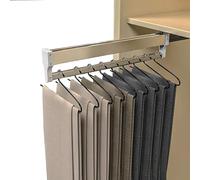 Fitlin Tringle de penderie coulissante réglable - Tringle de penderie Extensible Robuste - Tringle de penderie coulissante, Tringle à vêtements Extensible avec 2 Rails coulissants(600MM)