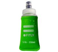 FITLY Flask 150 ml Green - Gourde Souple Pour Sac D'hydratation De Course - Idéal pour Le Running - Bouteille D'eau Pliable pour Utilisation en Extérieur - Flasque souple pour l'hydratation