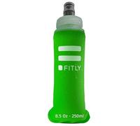 FITLY Flask 250 ml Green - Gourde Souple Pour Sac D'hydratation De Course - Idéal pour Le Running - Bouteille D'eau Pliable pour Utilisation en Extérieur - Flasque souple pour l'hydratation