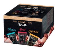 FITMIN For Life Dog Multipack sachets pour chiens au poulet, au bœuf et à la dinde 24x85g