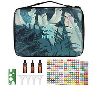 FITNATE Essential Oils Storage Holds 70 Oil Bottles for 5/10/15ml, Hard Shell Storage Organizer with Carry Handle, Essential Oils Travel Carrying Case with Bottle Opener, Colorful Stickers & Funnel