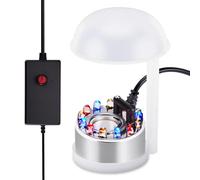 FITNATE Nebler Nébuliseur à ultrasons en acier inoxydable 12 LED avec régulateur de brume réglable pour fontaines, étangs, rocailles, vases et bains d'oiseaux