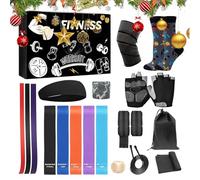 Fitness Advent Countdown - Daily Workout Challenge Calendar | Reliable Cardboard with Motivational Exercises, Track Progress for Home Fitness, Weight Loss and Wellness Goals, 35x25x6.5cm