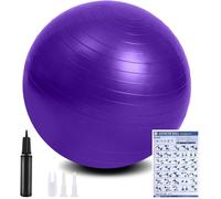 Fitness Ball,Anti-Explosive Ultra-Thick Yoga Ball With Inflatable Foot Pump,Fitness Ball For Sports,Yoga,Pilates,Pregnancy And Artificial Childbirth U2013 65/55 Cm.[W13]