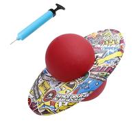 Fitness Ballon Sauteur Pogo Ball Épaissir Ballon d'Équilibre/saut/gym Bouncing Ball Hopper Boule de Fitness Anti-déflagrant Balance Board multi-usage (Graffiti rouge) pour Adulte Enfant plus 14 Ans