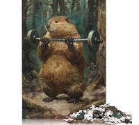 Fitness Beaver Workout Gym Puzzle 1000 Pièces Educa Jouet en Bois Jeu D'Intelligence Décoration Intérieure Jeu Éducatif Challenge Toy Adultes & Enfants des 14 Ans 1000pcs (75x50cm)