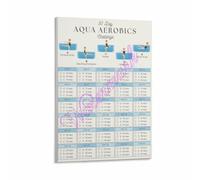 Fitness Class Poster for Community Center Lap Lane Wall | Group exercise choreography ideas combining cardio strength flexibility in shallow deep water(Unframed,08x12inch(20x30cm))