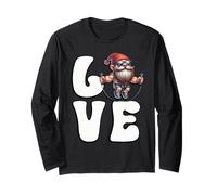 Fitness Gnome With Skipping Rope Loves Cardio Training Manche Longue