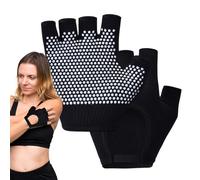 Fitness Half Finger Gloves - 1 paire d'entraînement de yoga, poignée d'entraînement anti-glissement, exercice respirant | Parc de gym résistant pour hommes femmes sport co