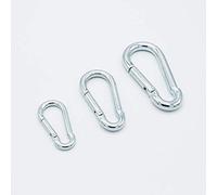 Fitness Health Mousqueton Robuste - Mousqueton à Fermeture Rapide 8cmx4cm - Largeur d'ouverture 1 cm - Fixation de la Barre de la Machine à câble - Crochet Polyvalent et résistant à la Corrosion