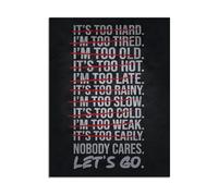 Fitness Hustle Quote Poster No Limits Only Progress Canvas Wall Art for Motivational Room Decor(Framed,16x24inch(40x60cm))