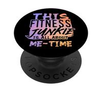 Fitness Junkie, Tout sur Les Soins personnels et Le Temps passé pour Moi PopSockets PopGrip Adhésif