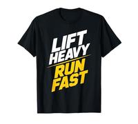 Fitness Lift Heavy Run Fast Gym Athlète Courir Musculation T-Shirt