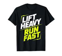 Fitness Lift Heavy Run Fast Gym Athlète Courir Musculation T-Shirt