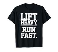Fitness Lift Heavy Run Fast Gym Athlète Courir Musculation T-Shirt