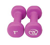 Fitness-Mad Pair of Neo Dumbbells - Purple, 1 kg (Set of 2)