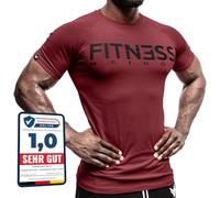 Fitness Method, T-shirt de sport pour homme - Coupe ajustée - Confortable et de qualité supérieure - Col rond et cintré - Entraînement et loisirs - Gym et décontracté - 95 % coton, 5 % élasthanne