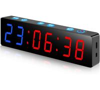 Fitness Minuteur Portable Mini Timer Sport Sans Fil Fixation Magnétique Minuteurs Musculation Horloge Tabata Emom Mma Entrainement Outdoor Noir